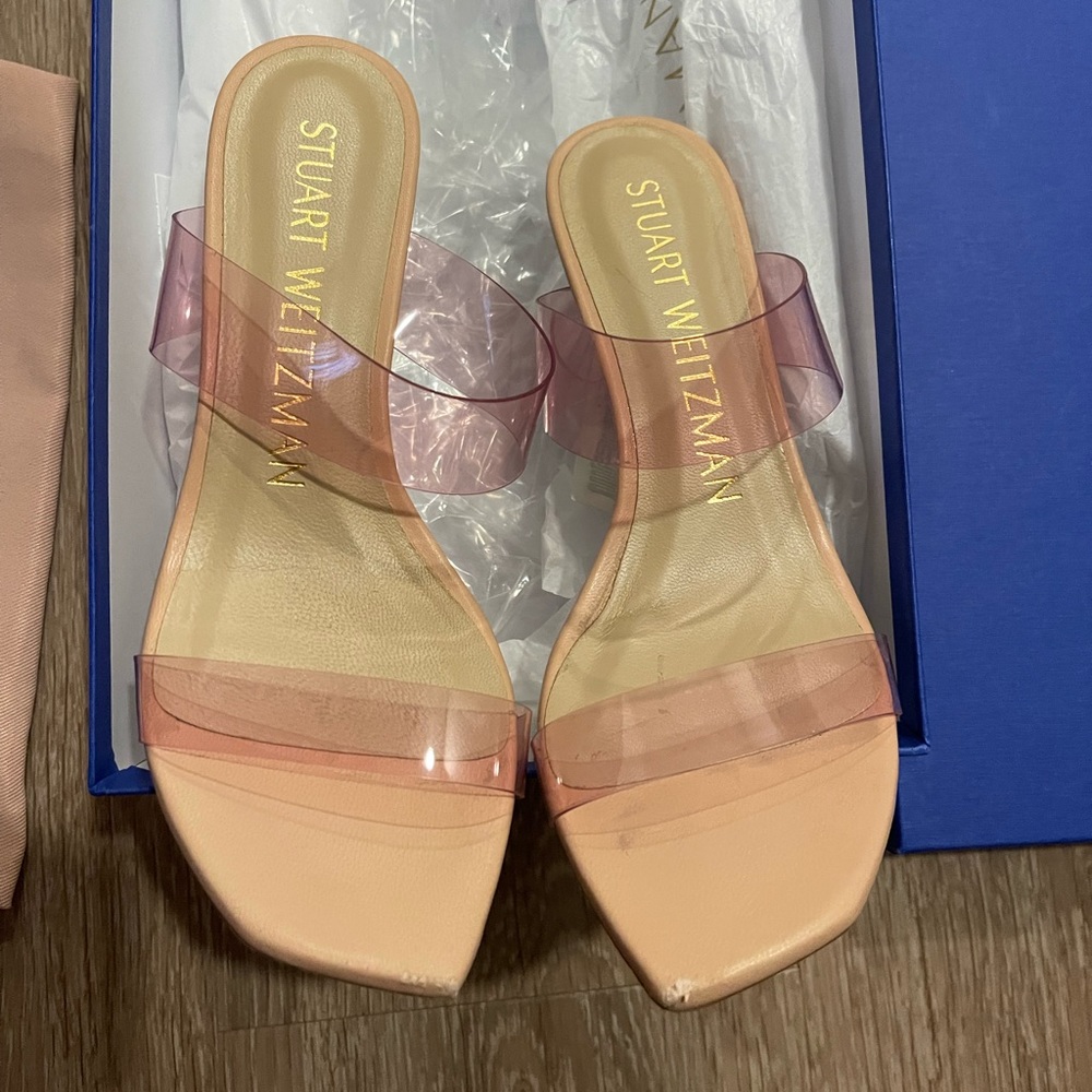 Excellent Condition Stuart Weitzman Kristal Clear Sandals - Picture 3 of 8